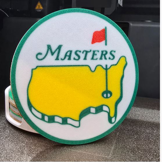 Masters coasters corked back 4 pack