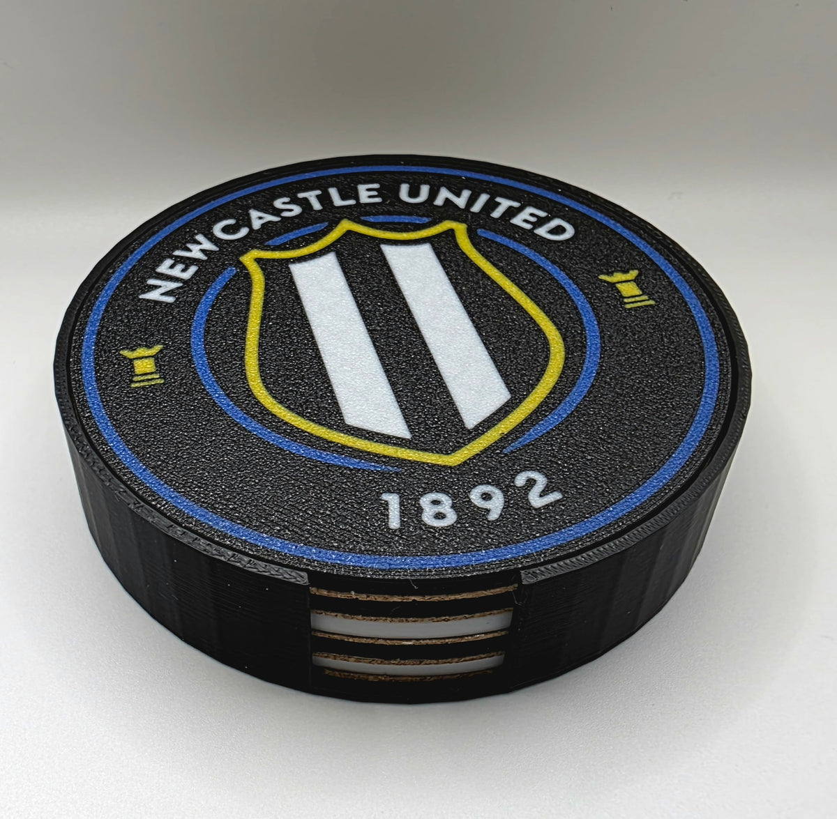 100mm Cork Back NUFC Inspired 3D Printed Coasters