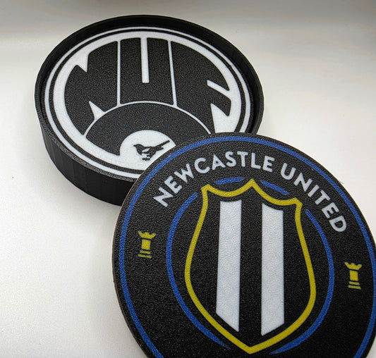 100mm Cork Back NUFC Inspired 3D Printed Coasters