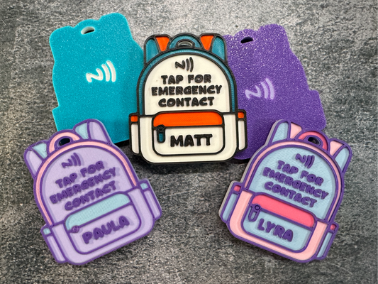 Cute Personalized Kids Back-to-School Backpack with NFC Tag